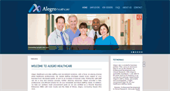 Desktop Screenshot of alegrohealthcare.com