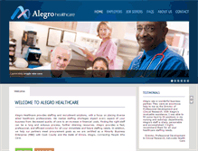 Tablet Screenshot of alegrohealthcare.com